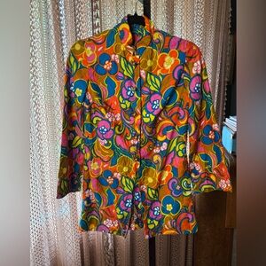 VTG Vibrant Floral Blouse/Jacket